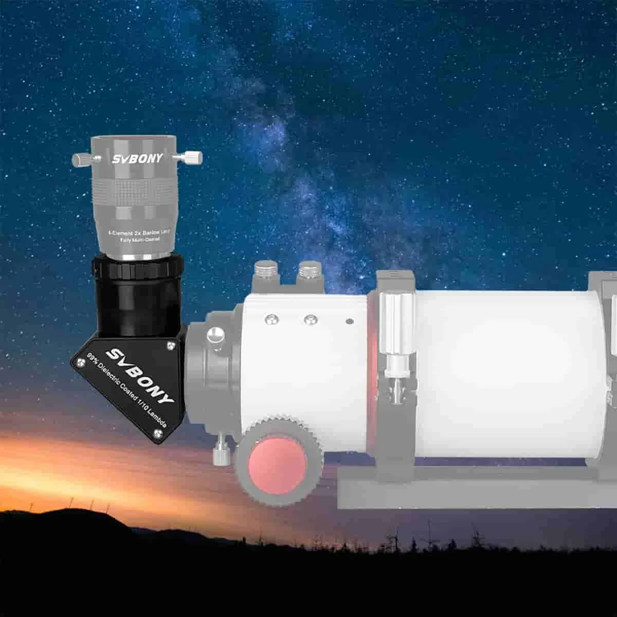 1.25-inch Telescope Diagonal Mirror with Fast Clicklock Clamp