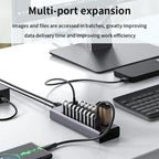 20-Port High-Speed USB Hub with 90W Power Adapter – Efficient Multi-Device Charging & Sync