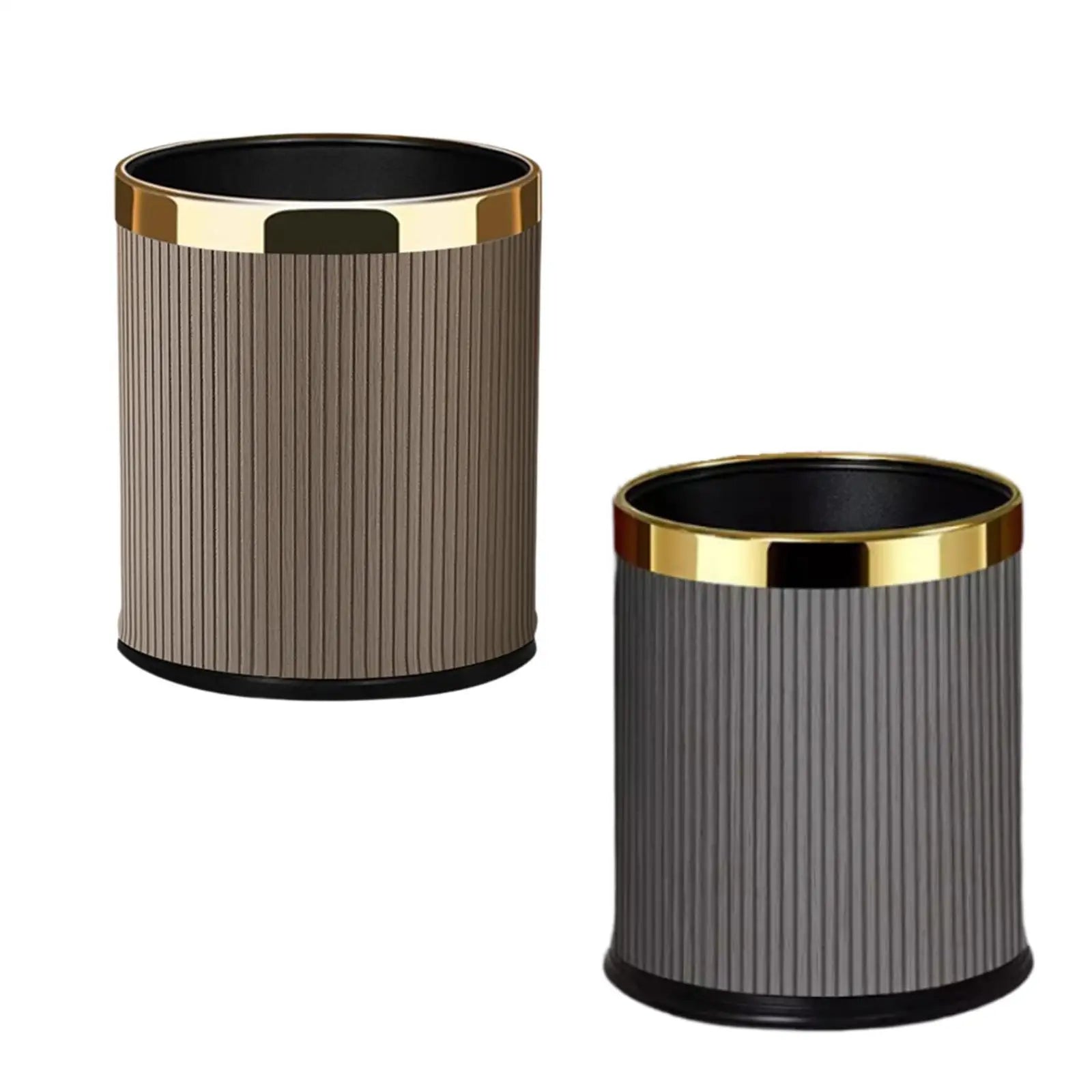 Modern Metal Trash Can – Lightweight, Open Top Waste Bin for Home & Office Gray