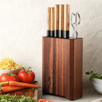 Durable Acacia Knife Storage Block for Kitchen Organization