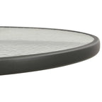 Round Outdoor Bistro Table – Tempered Glass Top, 80cm Anthracite, Steel Frame