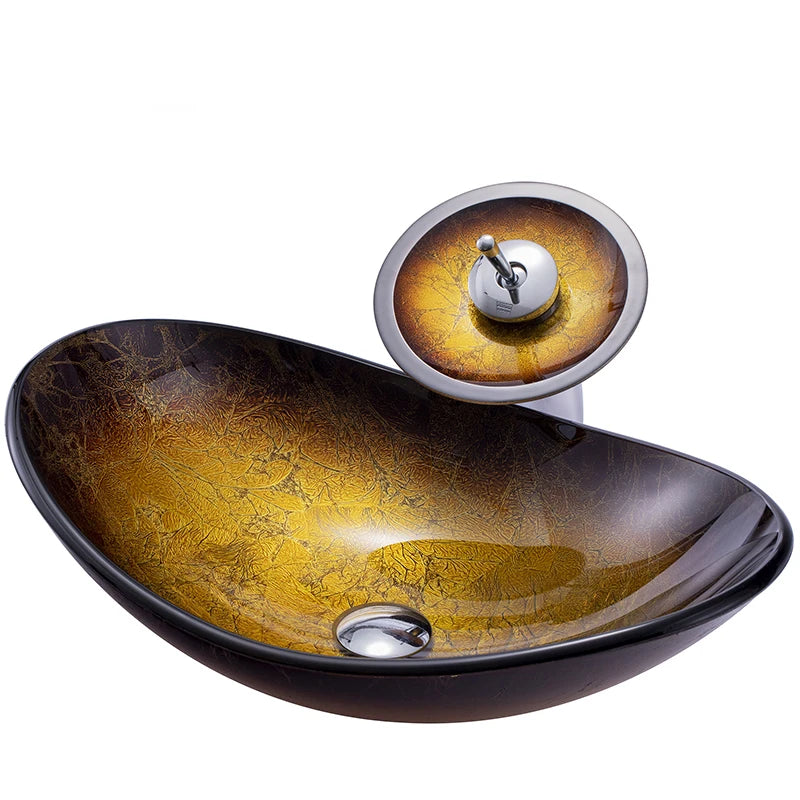 Creative Ingot-Style Glass Washbasin for Modern Bathrooms