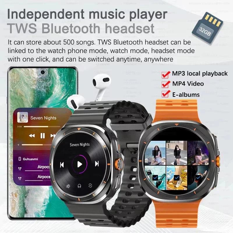 32GB Smartwatch with Sapphire Screen, Heart Rate Monitor & Bluetooth Calling