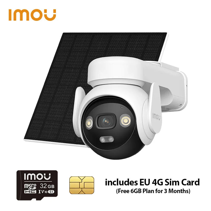 Outdoor PTZ Security Camera with Spotlight and 128GB SD