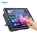 Portable 8" IPS HDMI Monitor with Touchscreen & Dual Speakers – 1280x800