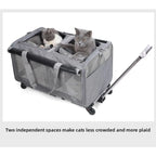 Large Capacity Cat Travel Gray Backpack – 71cm x 38cm x 10cm, Foldable, Portable & Ventilated