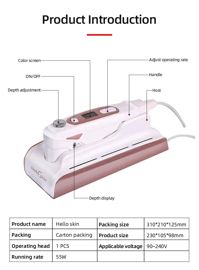 Portable Mini HIFU Facial Massager for Skin Rejuvenation
