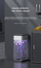 15L Smart White Trash Bin with Automatic Lid