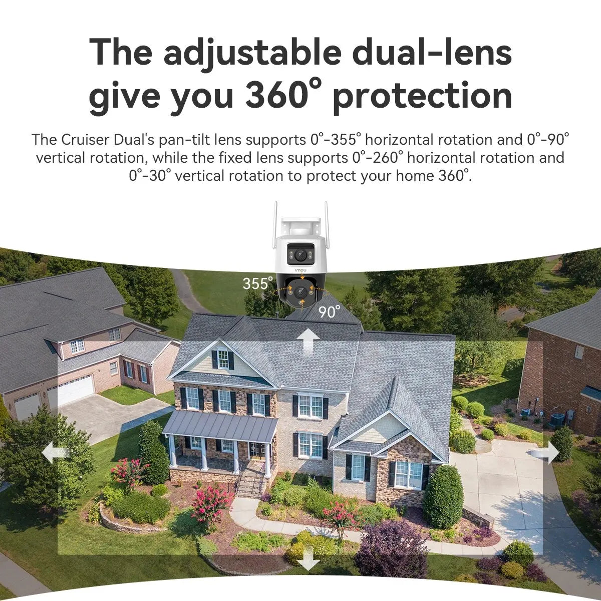 10MP Dual Lens Outdoor PTZ Camera with AI Detection