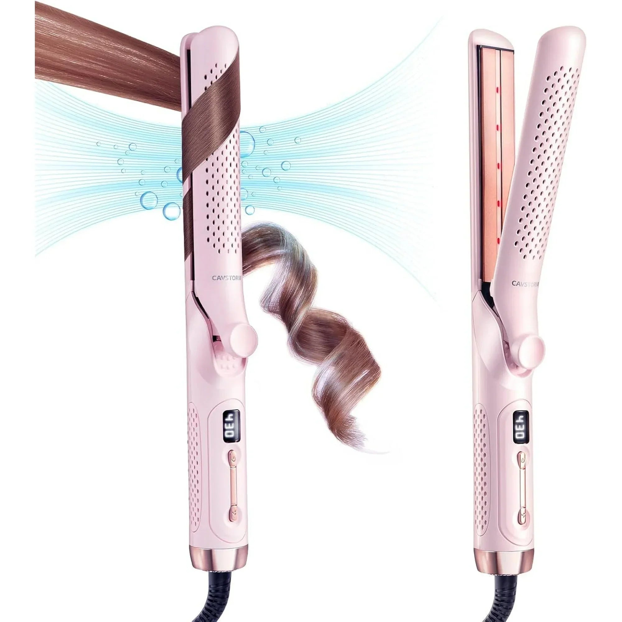 2-in-1 Curling Iron and Straightener with 360° Airflow