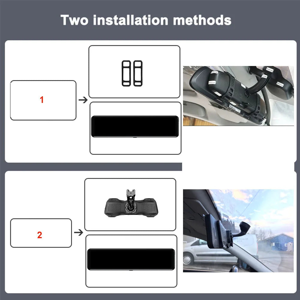 12" Touch Dash Cam with Dual Sony Lenses and GPS
