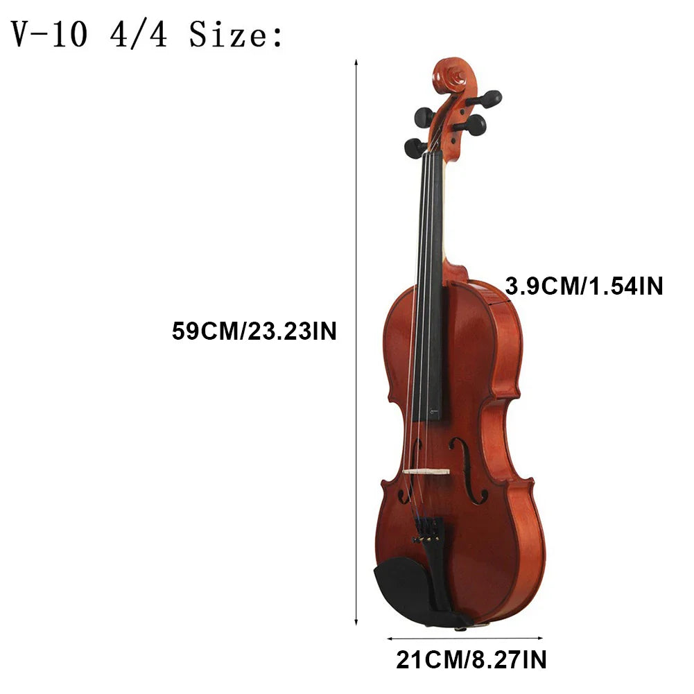 Full Size Beginner Violin Set with Case & Accessories