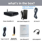 High-Power Home Audio Amplifier with Multi-Input Support