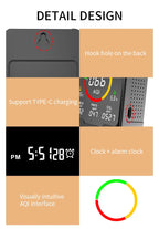 Smart WiFi 6-in-1 Air Quality Monitor with LCD - PTH-9AW