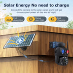 Outdoor PTZ Camera 4K 8MP 360° Solar Powered