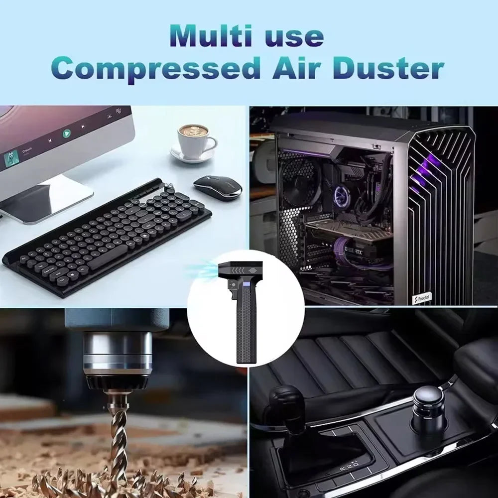 High-Speed USB Air Blower with Dual 5000mAh Battery & 40mm Brushless Motor