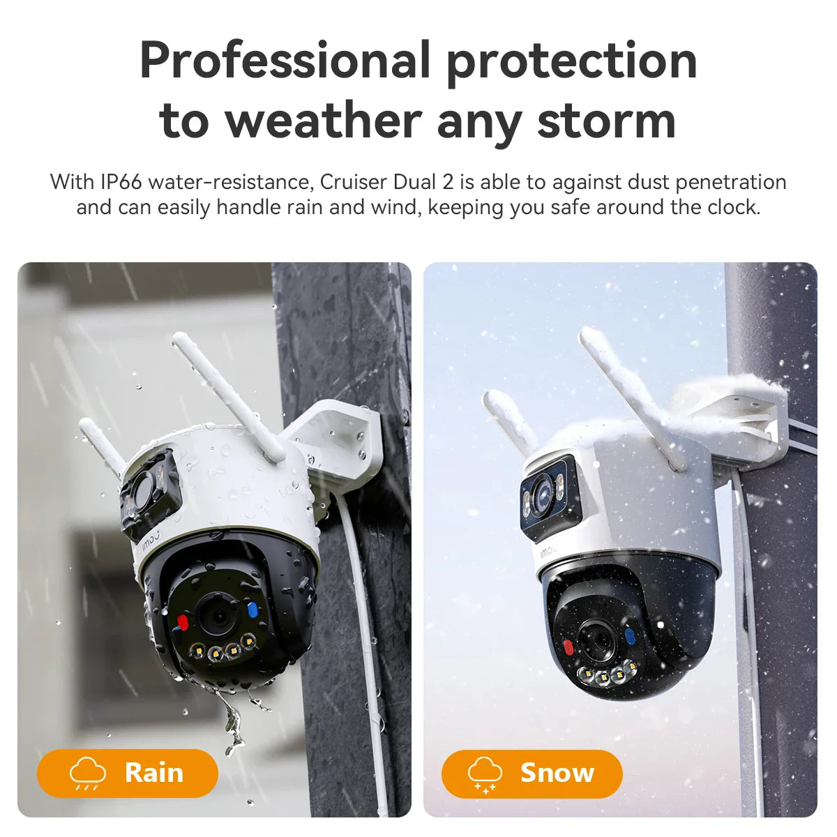 10MP Outdoor Wi-Fi Camera with AI Vehicle and Human Detection