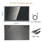 10in Portable IPS Touchscreen Monitor 1024x600 with Speakers