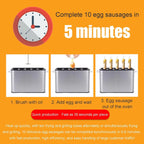 10-Tube Electric Egg Roll & Sausage Maker with Non-Stick Coating – 1400W