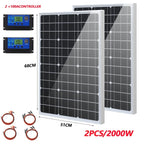 2000W Solar Panel 18V Rigid Waterproof for Outdoor Use