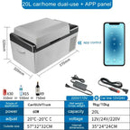 12V/24V Portable Mini Car Fridge Freezer 15L/20L for Camping, Travel & Outdoor Use