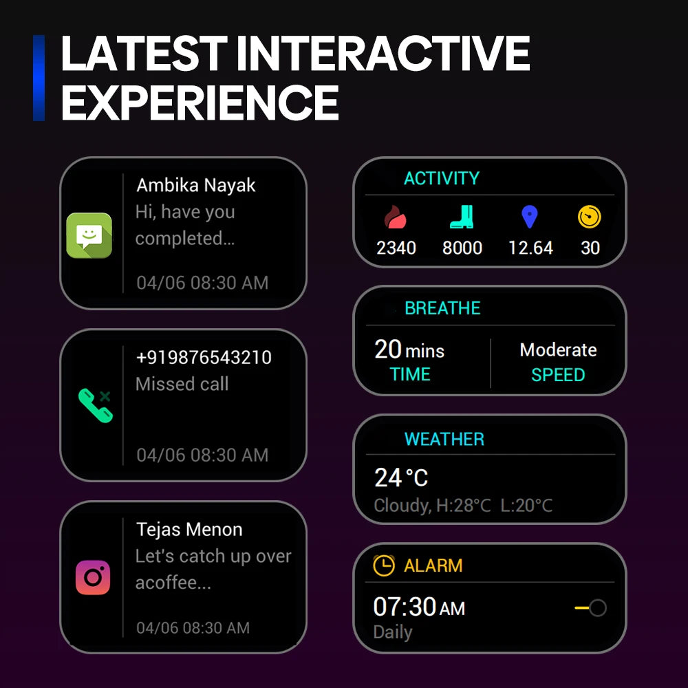 Rechargeable AMOLED Smartwatch with GPS, Fitness & Sleep Monitoring, Bluetooth Calls