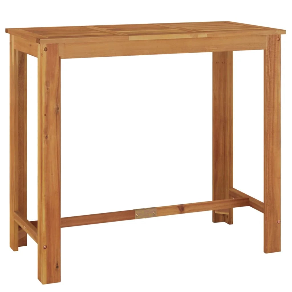 Outdoor Bar Table 120x60cm – Solid Acacia Wood with Oil Finish