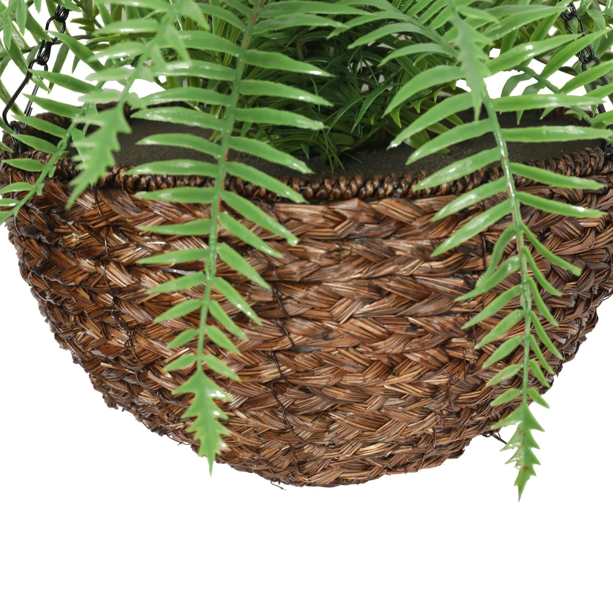 Large Artificial Fern Hanging Basket for Indoors & Outdoors