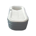 Inflatable Grey Whirlpool Bathtub with Cover 152cm Foldable