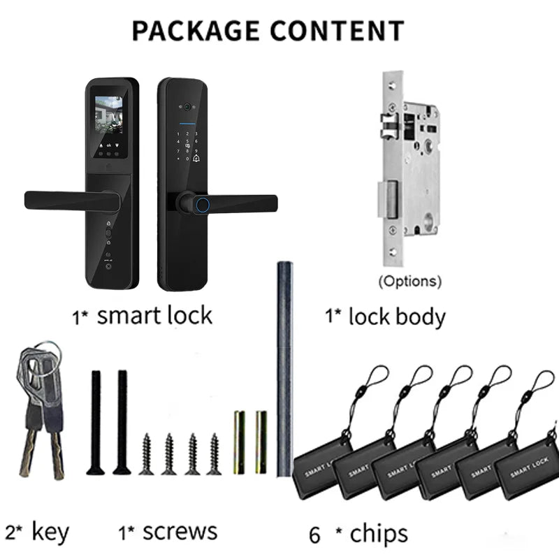 Electronic Smart Door Lock with Biometric, Camera, and App Control