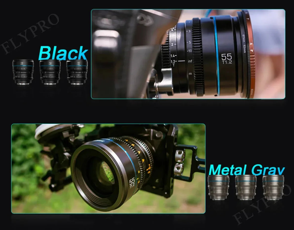 16mm T1.2 Black Cine Lens for Full Frame Cameras