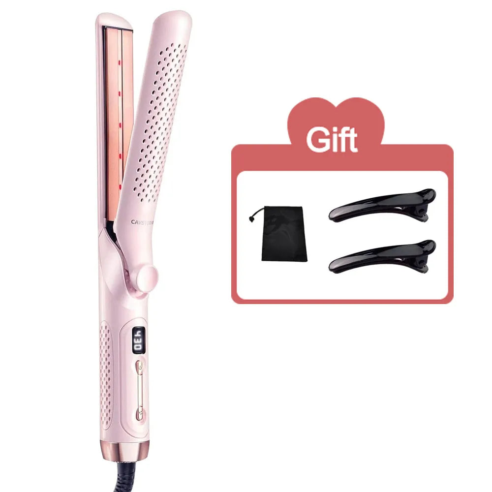 2-in-1 Curling Iron and Straightener with 360° Airflow