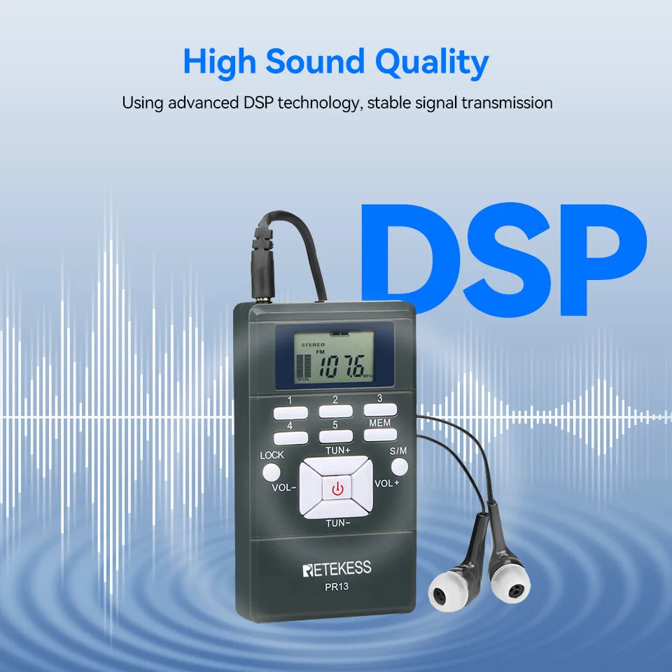 15-Receiver FM Wireless Audio Tour Guide System Portable