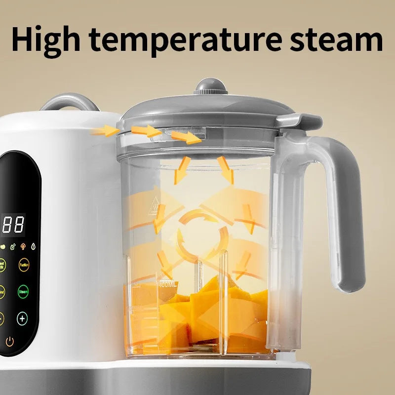2-in-1 Food Processor and Steamer with Digital Display – Blender, Grinder and Cooker