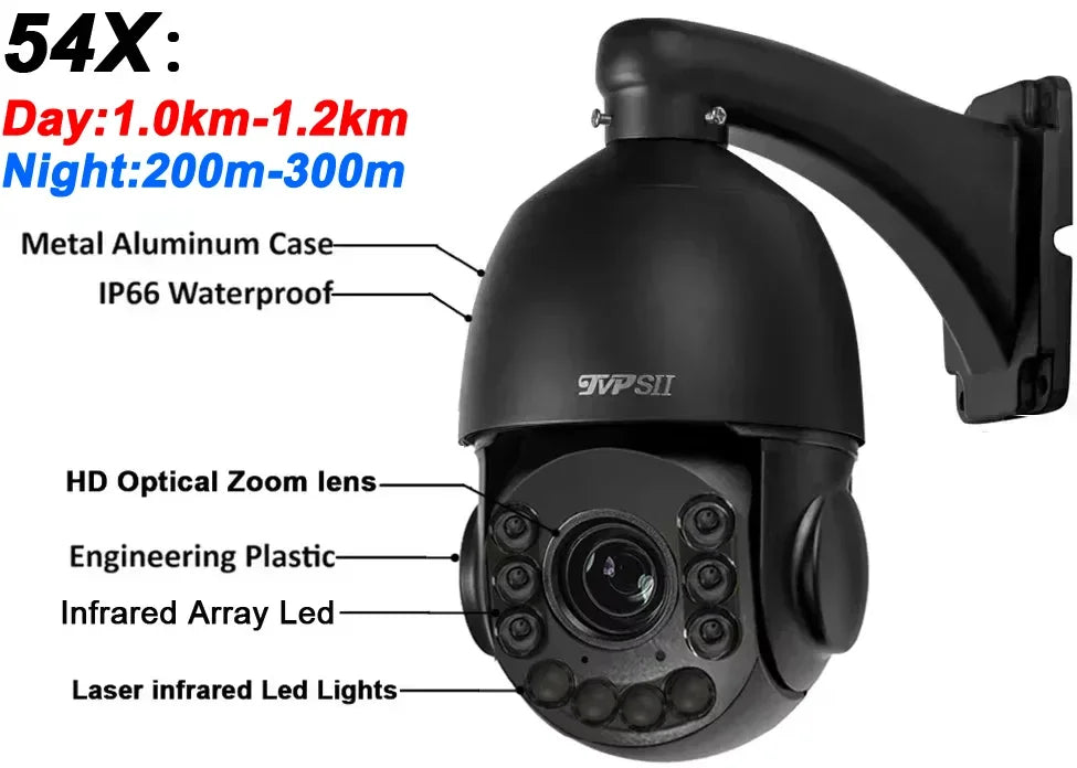Outdoor 6MP POE IP Camera with 90X Zoom and Audio