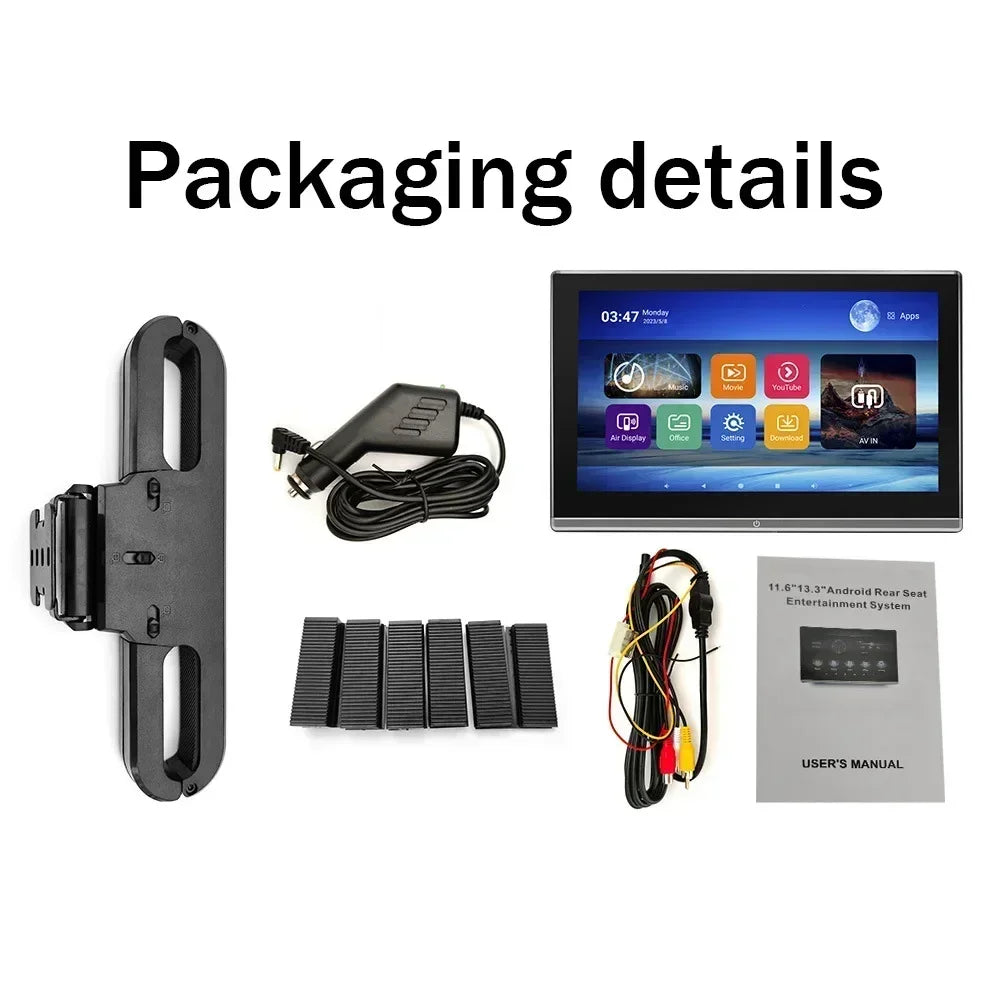 13.3" Touchscreen Car Monitor with WiFi and Bluetooth