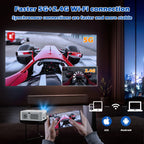 Smart Home Theater Projector with Auto Focus and Bluetooth