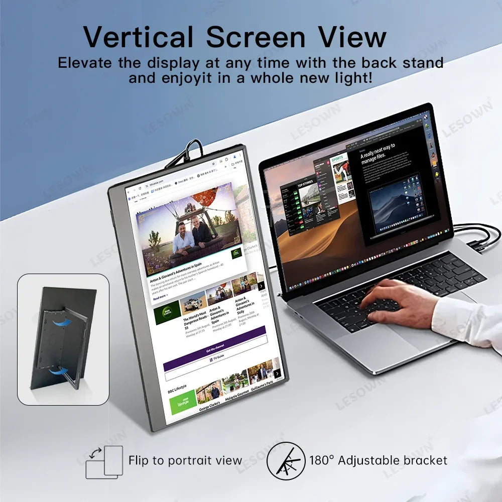 13.3" 4K Portable Monitor with USB-C and HDMI