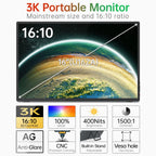 16" 3K Touchscreen Portable Monitor with USB-C and HDMI