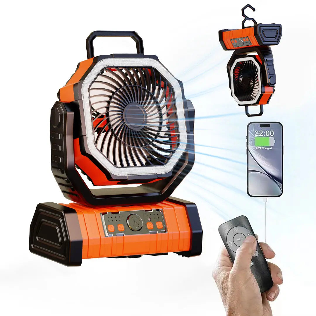Cordless 270° Oscillating Battery Powered Desk Fan Green 20000mAH