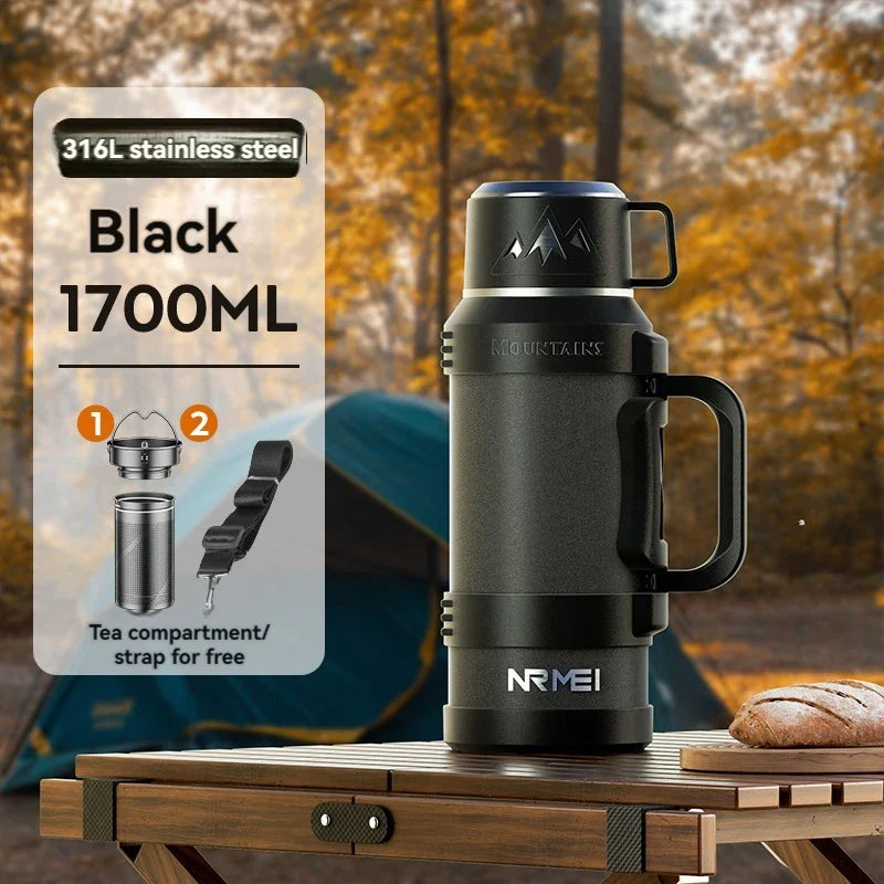 1700ML Stainless Steel Vacuum Flask with 72H Insulation