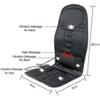 Portable Heated Vibrating Massage Seat Cushion for Car & Home