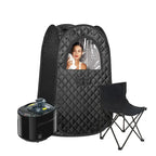 Home Spa Steam Sauna Kit with Dual Accessories Black