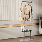 Adjustable Wrought Iron Coat Rack Freestanding Living Room & Bedroom Hanger