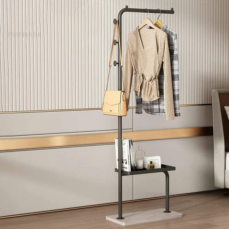 Adjustable Wrought Iron Coat Rack Freestanding Living Room & Bedroom Hanger
