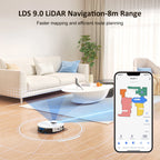 2-in-1 Robot Vacuum and Mop – 4000Pa Suction, Quiet, Multi-Zone Mapping, Smart App Control
