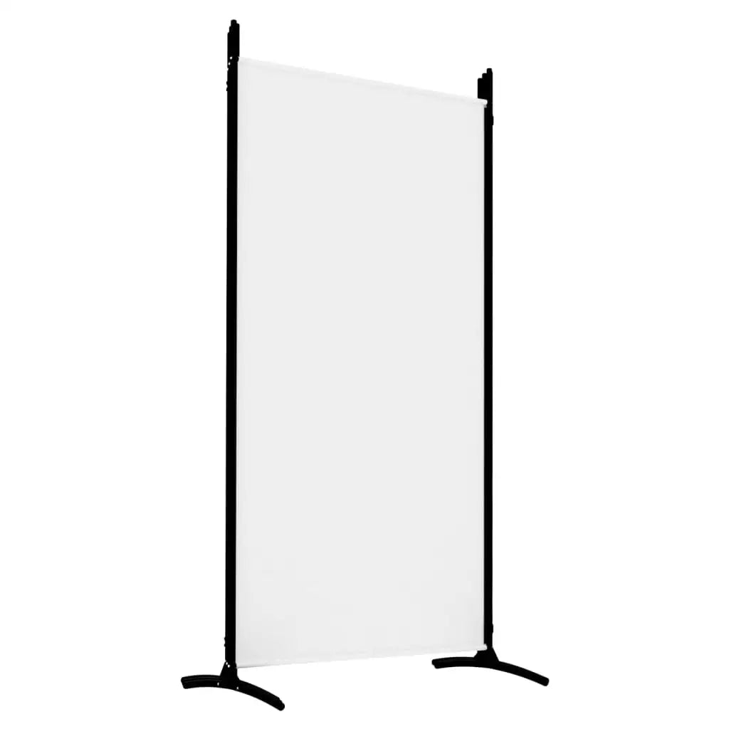 5-Panel Foldable Room Divider Screen 433cm – White Fabric Privacy Partition