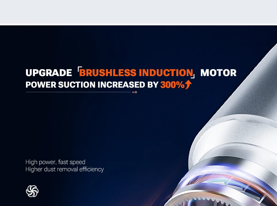 Rechargeable Handheld Vacuum Cleaner Max 180000PA Suction, Quiet, Compact for Home & Car