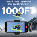 2.4GHz Wireless Lavalier Mic Set with Charging Case