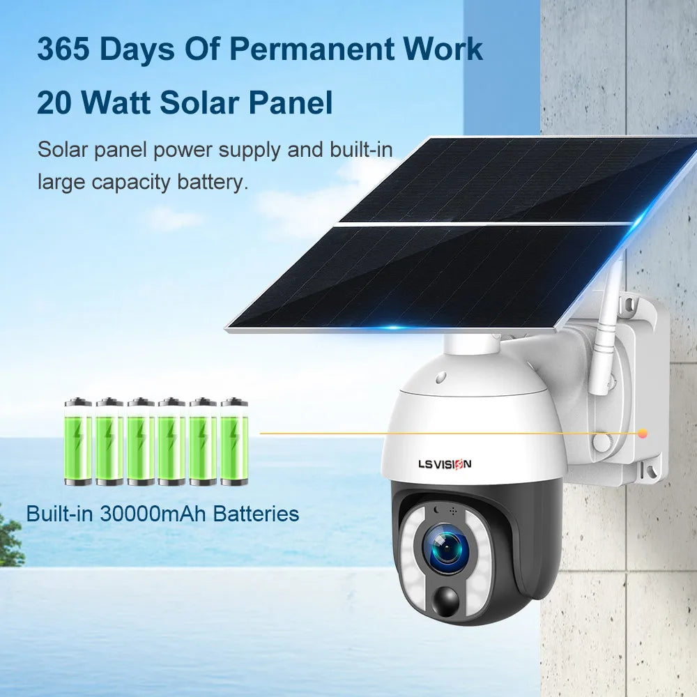 Wireless Outdoor Solar Security Camera – 32G Storage